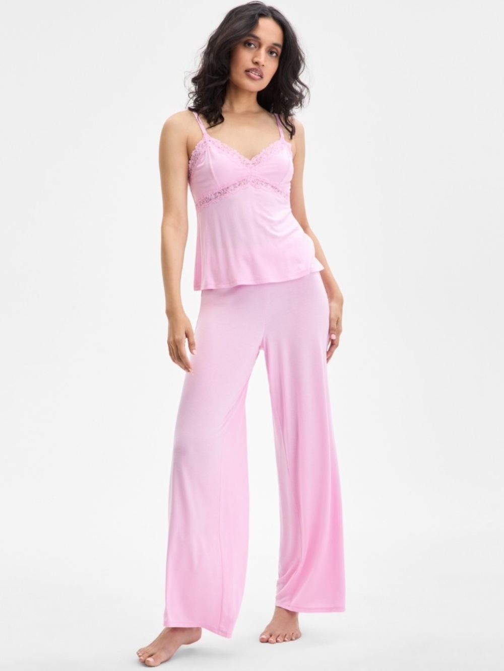 I.N.C. International Concepts Women's Lace-Trim Knit Tank & Pajama Pants Set NWT